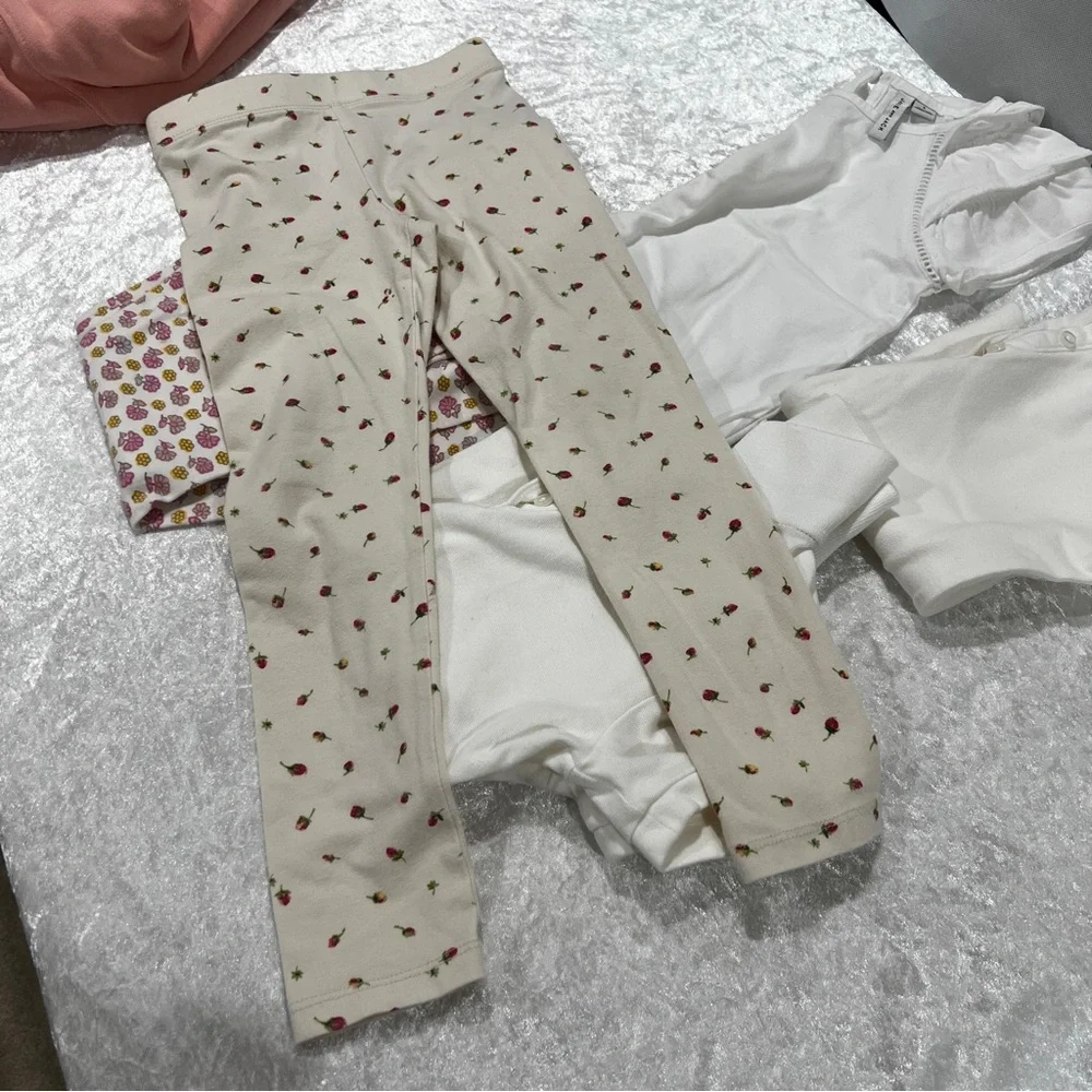 Lot bundle Of 6 Pieces Mix Kids Clothing Tops And Leggings Size 6 Girls - Picture 8 of 10